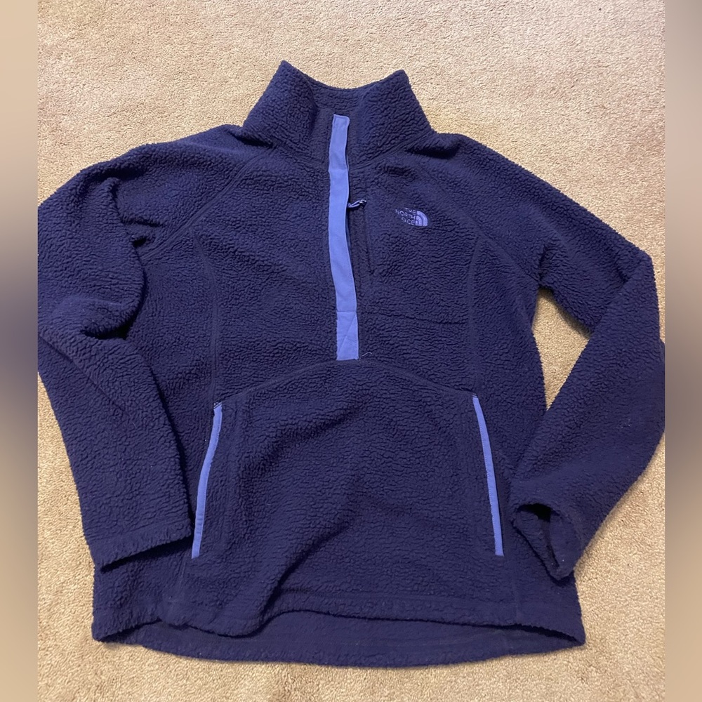 👗 Womens North Face Pullover Fleece Size Large
